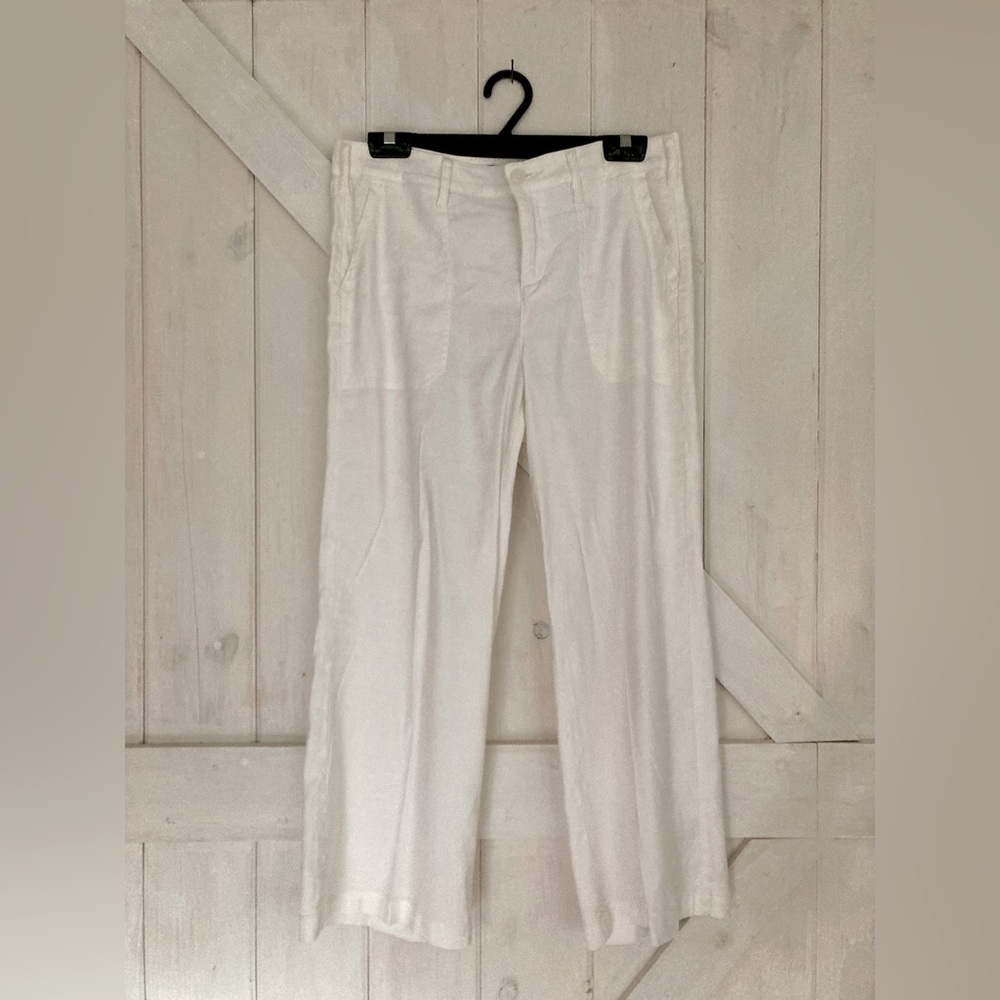 NYDJ soft white linen pants NWOT